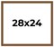 28x24 Classic Gold Picture Frame - UV Acrylic, Foam Board Backing, Hanging Hardware
